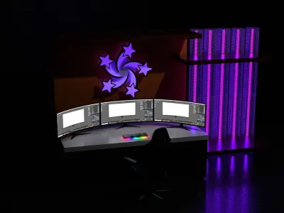 PC Table 3D model