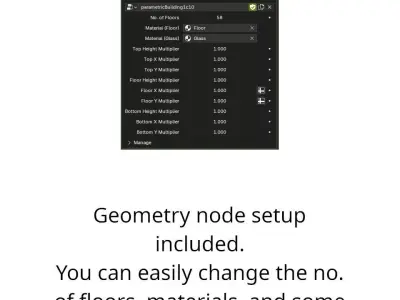 Parametric Building Collection 1C 2Advanced 3D model
