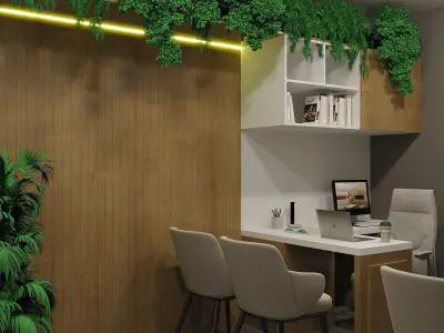 office interior Low-poly 3D model order