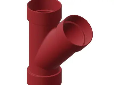 Plastic Plumbing Y Fitting Toy 3D model