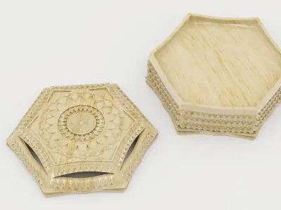 Wooden Jewelry Box 3D model