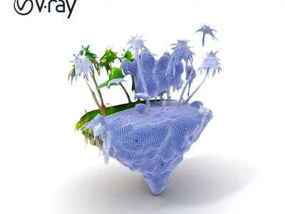 Tropical Island Paradise model pack Low-poly 3D model