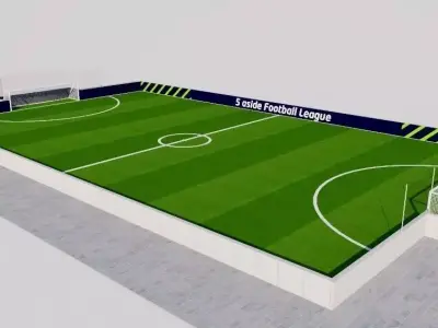 5 A side field-pitch - Football Freestyle Low-poly 3D model