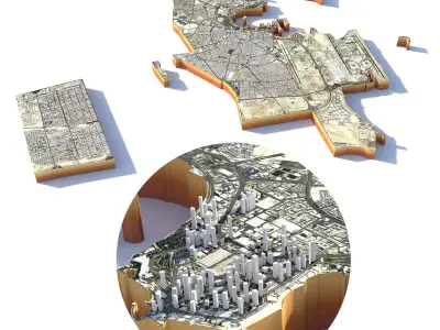 Doha City in Qatar 3D model