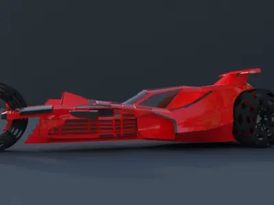 Redline bike Low-poly 3D model