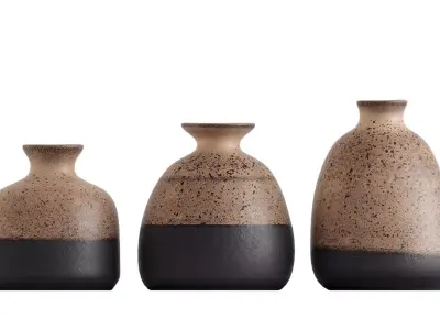 Artistic decorative ceramic vases 3D model