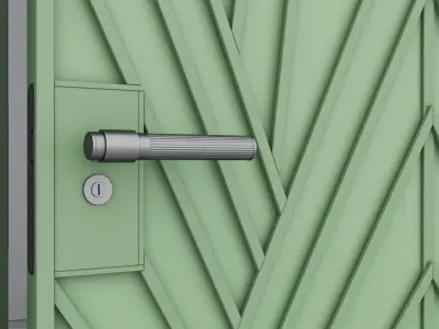 Aluminium door 341 3D model