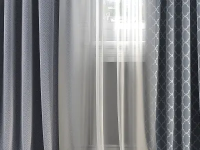 Curtain Set 279 3D model
