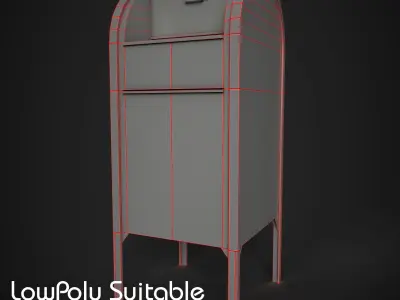 Realistic MailBox Pack - PBR Low-poly 3D model