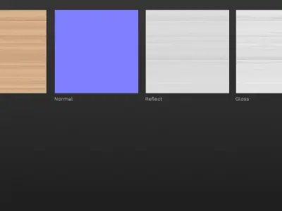 Light beech wood veneer texture 3D model