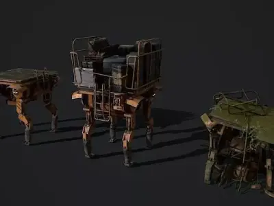 Carrier Robot Platform Low-poly 3D model
