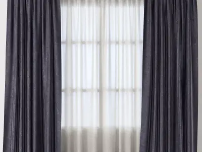 Curtains 01 3D model
