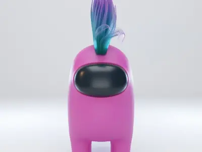 Among Us Mohawk Character  3D model