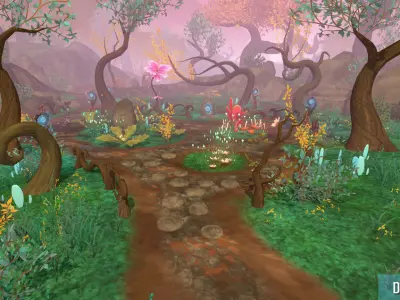 Fantasy Root Forest - Game Props Low-poly 3D model