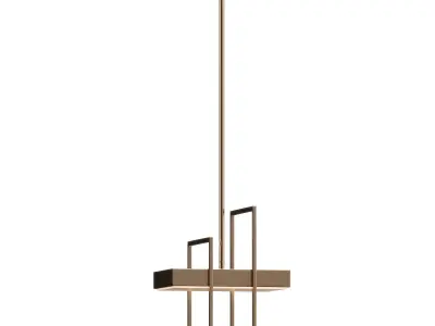 Saedi 1-Light Single Geometric LED Pendant 3D model