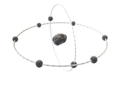 Oxygen Chemical Element v2 002 Low-poly 3D model