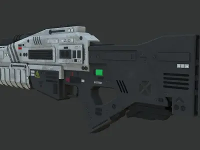 Sci-Fi Shotgun  Low-poly 3D model