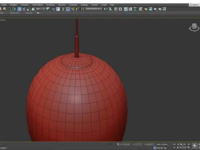 Moai Pendant Light Low-poly 3D model