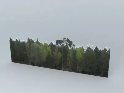 Cottage house in middle of forest Free 3D model