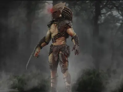 Falconer Predator Low-poly 3D model