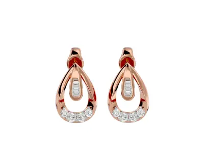 Light Minimalist Diamond Ring Earrings Pendant Set 3D print model