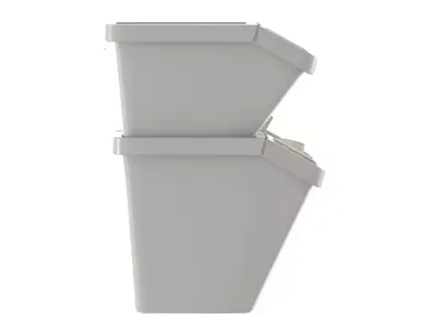 Ikea Sortera Recycling bins white 3D model