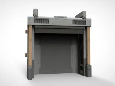 sci fi door 23 3D model