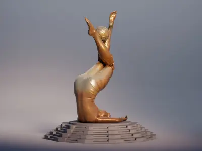 Cyber Girl printable figurine 3D print model