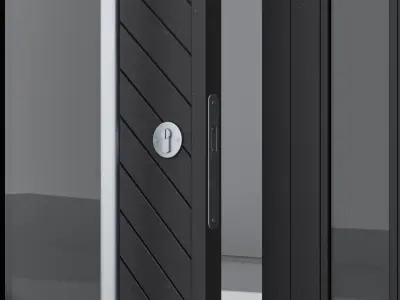 Aluminium door 263 3D model
