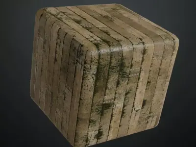 Traditional Diagonal Bamboo Lattice PBR Seamless Texture