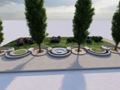 City park-Park-landscape 3D model buy