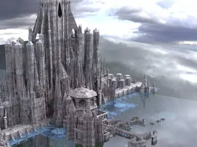 Ancient Aqueduct system Kit bash 3D model
