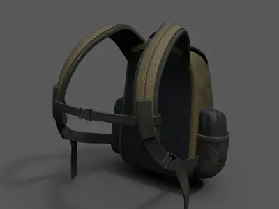 Backpack Camping scifi Generic ver2 Low-poly 3D model