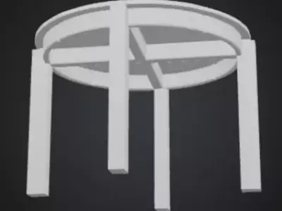 a typical table 3D print model