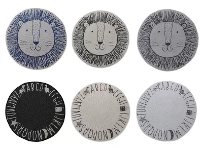 Round rug 1 3D model