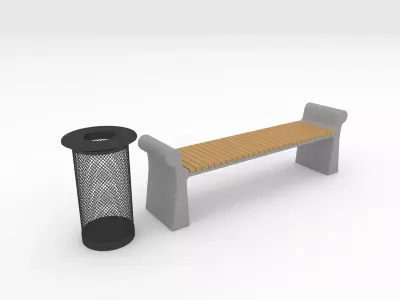 Bench Park 25 3D model