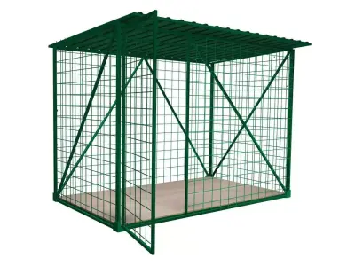 Mobile dog kennel 3D model