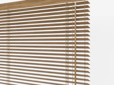 Blinds two wooden 3D model