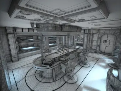 Spacecraft Interior HD 2 3D model
