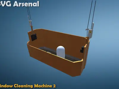 Window Cleaning Machine 2 - HQ Low-poly 3D model