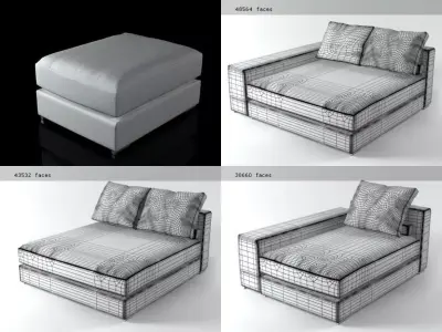 Jagger High Back sofasystem 3D model