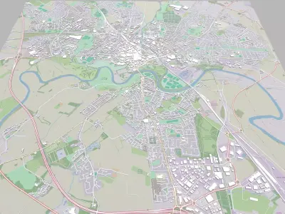 Cityscape Carlisle England 3D model