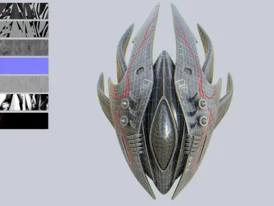 Evil mech Low-poly 3D model