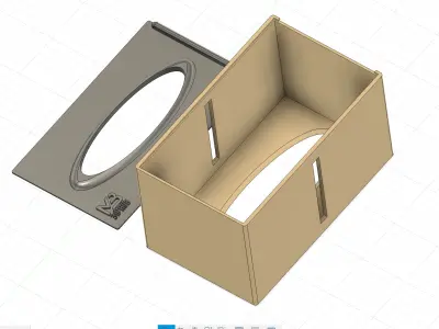Wall tissue box with 2 doors 3D print model