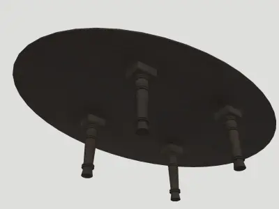 Marble Table 12 PBR Low-poly 3D model