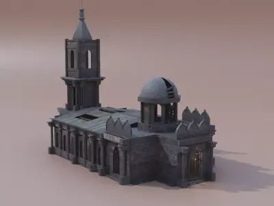 PUBG I Church Low-poly 3D model