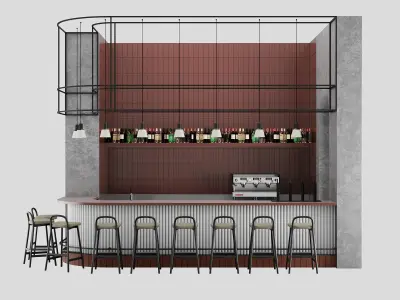 Restaurant Bar Counter NM 1 3D model
