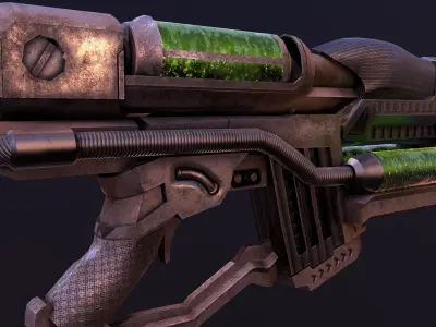 Sci-Fi Bio-Wep Remake Low-poly 3D model