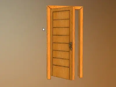 Door 02 Low-poly 3D model get