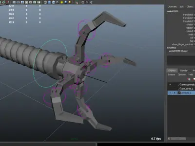 Robot Mechanic Arm - style three 3D model